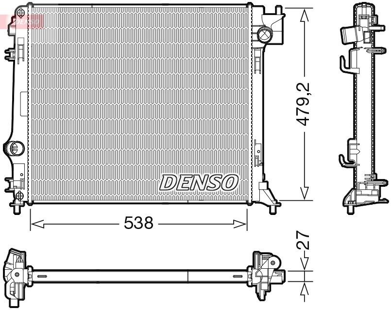 Køler, motorkøling DENSO DRM46064 DENSO DRM46064 Køler NISSAN QASHQAI 2017