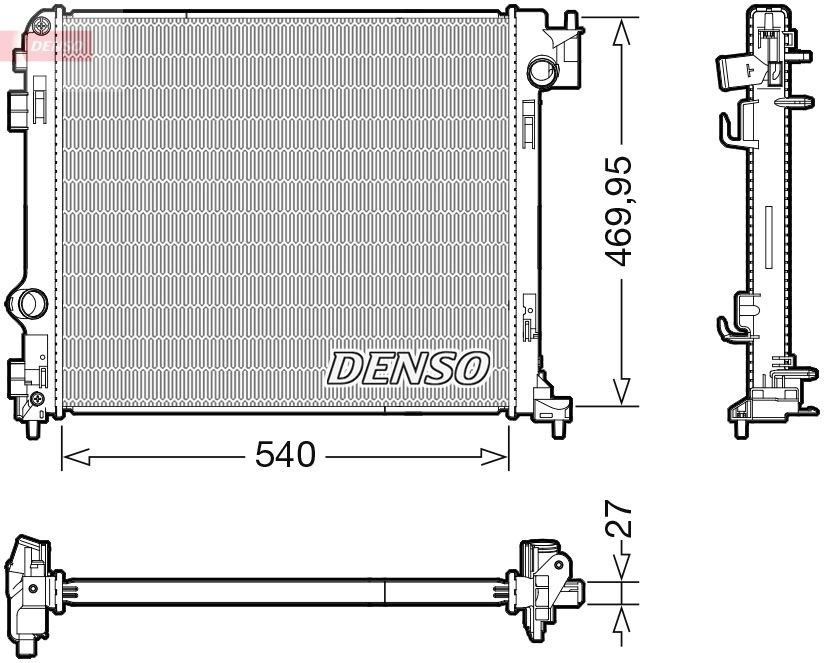 DENSO Radiators, Motora dzesēšanas sistēma DRM46065 DENSO DRM46065 Ūdens radiatori Nissan X-Trail T32 lēti