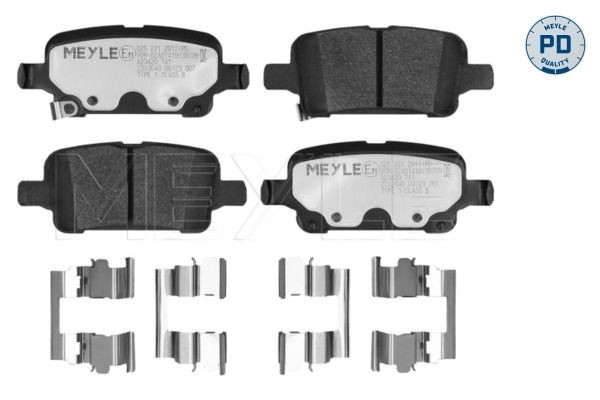 MEYLE Kit pastiglie freni 025 221 2917/PD MEYLE 025 221 2917/PD Pastiglie freno sportive Opel Ampera-E F17 prezzo