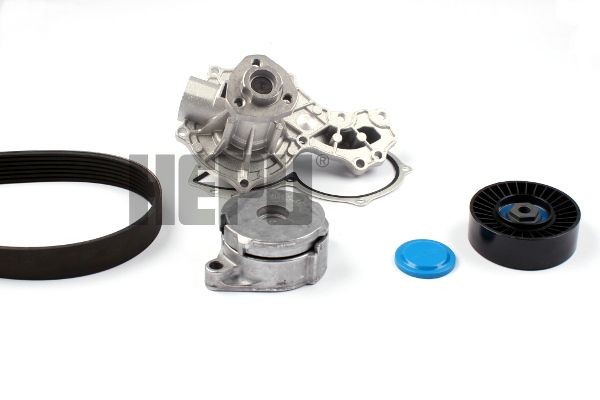 HEPU Bomba de água + kit da correia de distribuição PK051210 HEPU Correia trapezoidal em v VW PK051210