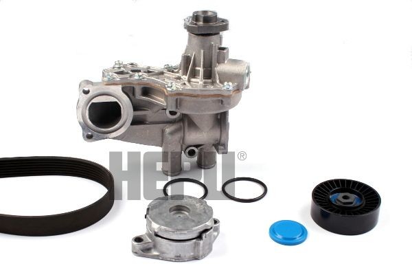 HEPU Pompe à eau+Jeu de courroie trapézoïdale à nervures PK051310 Kit complet de courroies d'accessoire HEPU POLO PK051310 pas cher