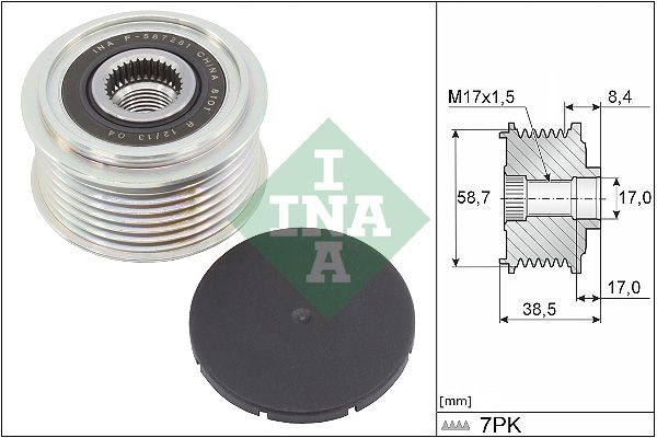 Ģeneratora brīvgaitas mehānisms INA 535 0318 10 INA 535 0318 10 Ģeneratora brīvgaitas mehānisms FORD RANGER 2004