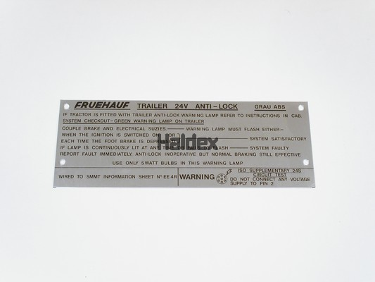 HALDEX Skylt 75612108 75612108 HALDEX elsats till dragkrok