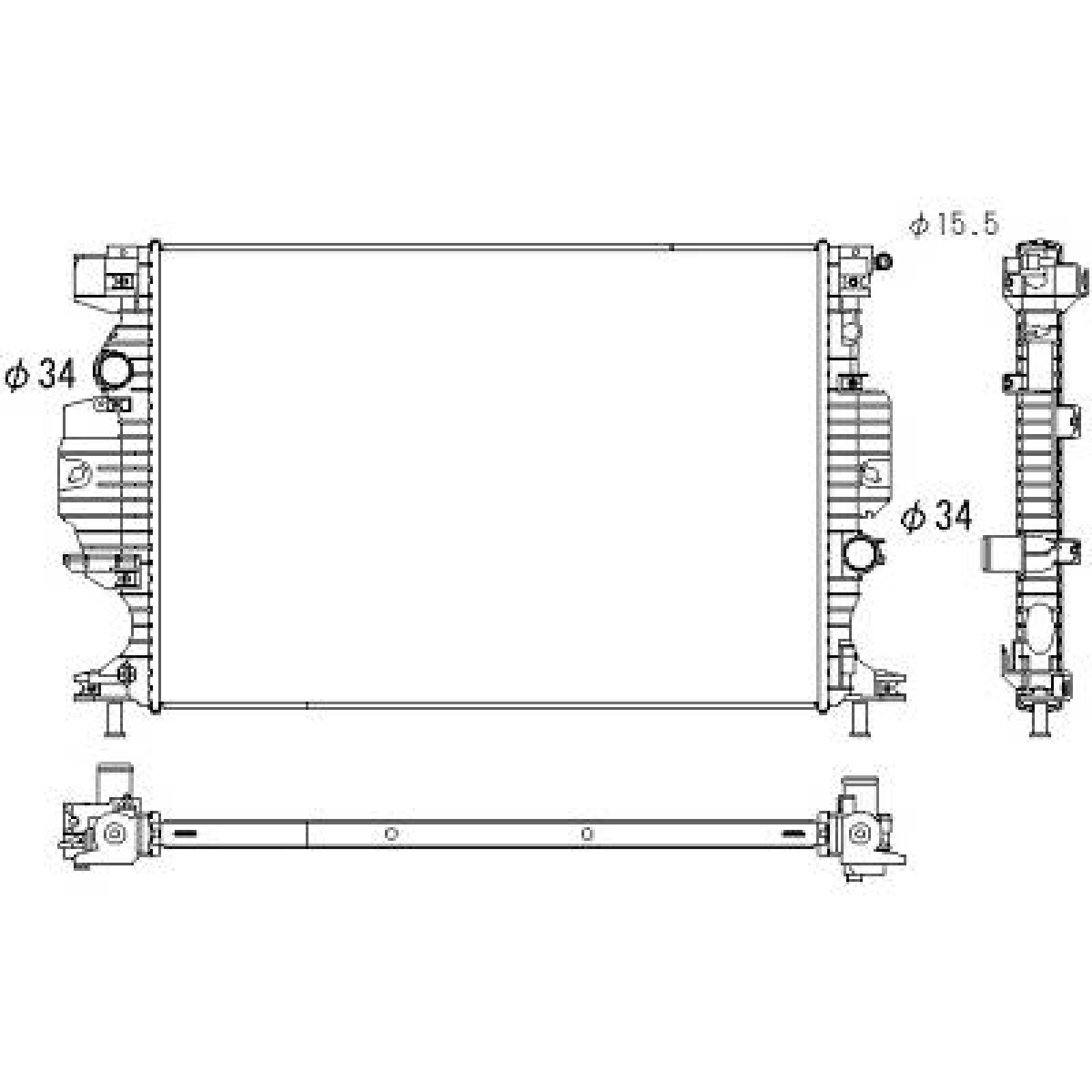 DIEDERICHS Radiators, Motora dzesēšanas sistēma DCM3933 DIEDERICHS DCM3933 Dzesēšanas radiatori Mondeo Mk5 Hatchback (CE) cena