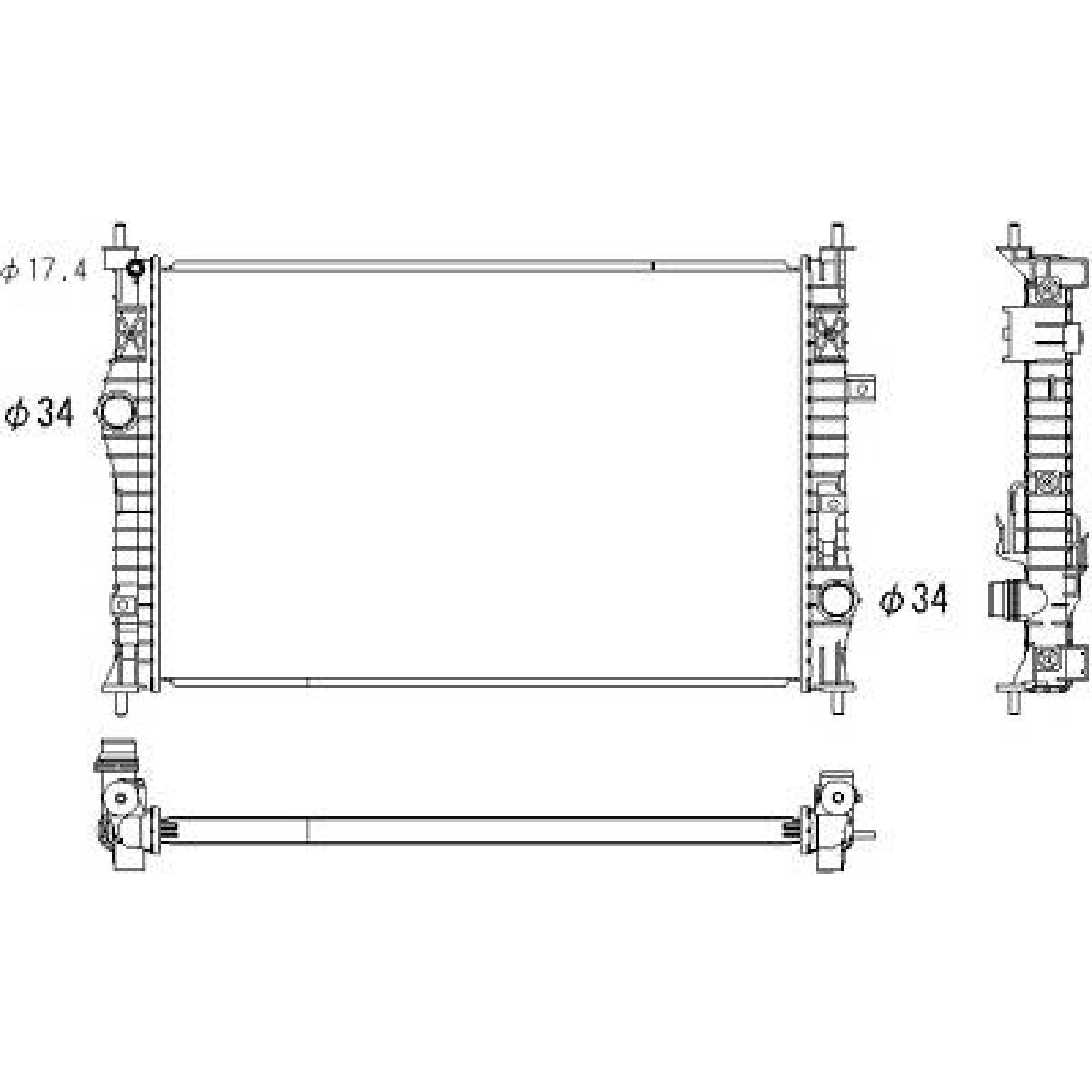 DIEDERICHS Engine radiator DCM3940 DIEDERICHS DCM3940 genuine Peugeot 5008 II radiator, engine cooling price
