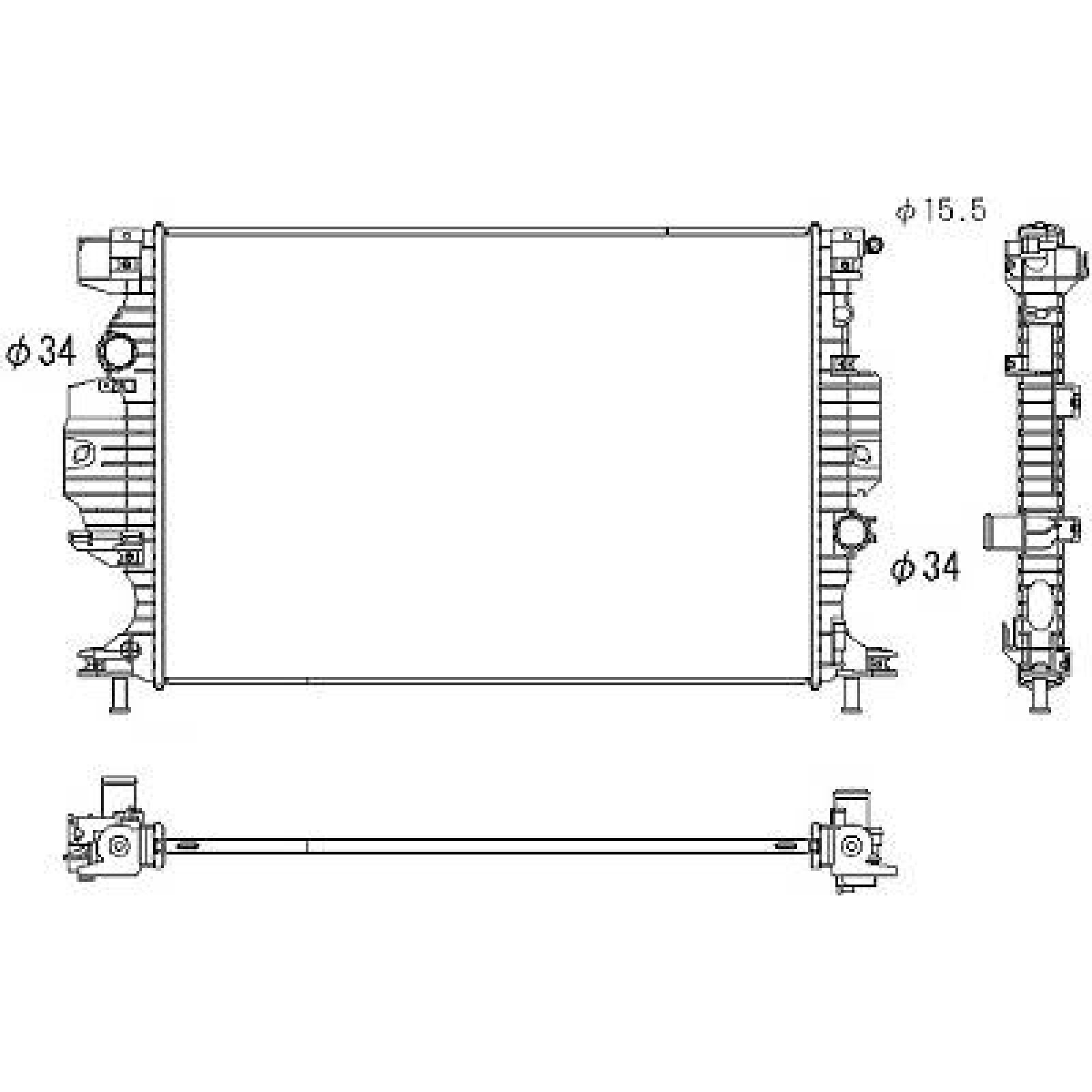 DIEDERICHS Radiators, Motora dzesēšanas sistēma DCM3942 DIEDERICHS DCM3942 Ūdens radiatori Mondeo Mk5 Hatchback (CE) cena