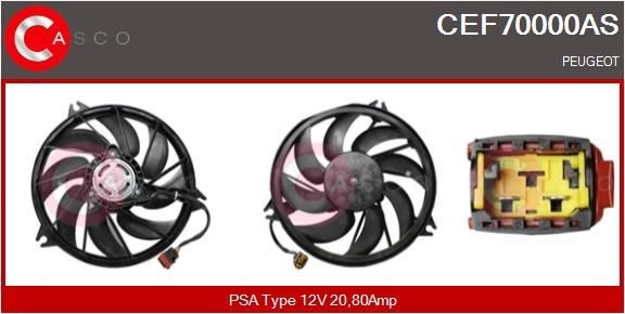 CASCO Kjølevite, radiator CEF70000AS CASCO CEF70000AS Elektromotor, radiator ventilator Peugeot 206 Sedan billige