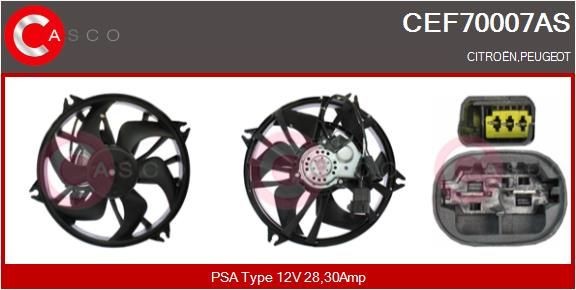 CASCO Elektrische motor, radiateurventilator CEF70007AS CASCO CEF70007AS Elektrische motor, radiateurventilator Citroën Berlingo M goedkoop