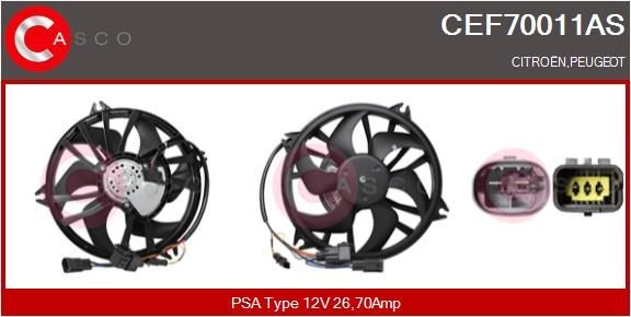 CASCO Elektromotors, Dzes. sist. radiatora ventilators CEF70011AS Elektromotors, dzes. Sist. Radiatora ventilators CASCO Z4 CEF70011AS lēti
