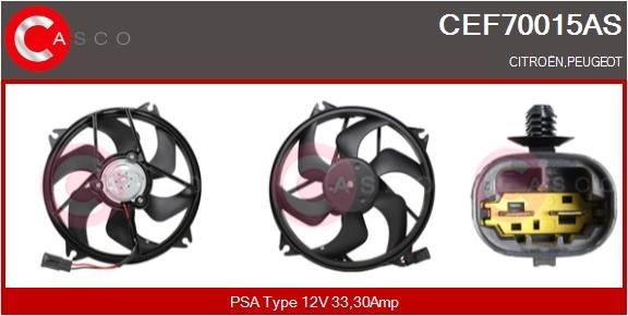 CASCO Kjølevite, radiator CEF70015AS CASCO CEF70015AS Elektromotor, radiator ventilator Peugeot Partner 2 Van originale pris