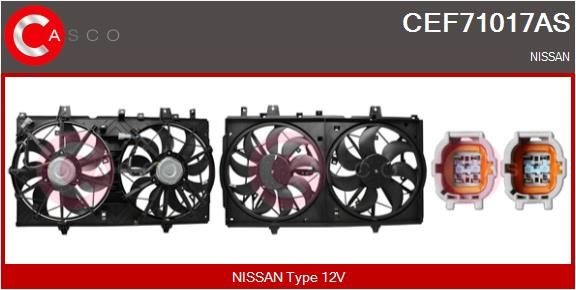 CASCO Elettromotore, Ventola radiatore CEF71017AS CEF71017AS Elettromotore, ventola radiatore CASCO NISSAN QASHQAI costo