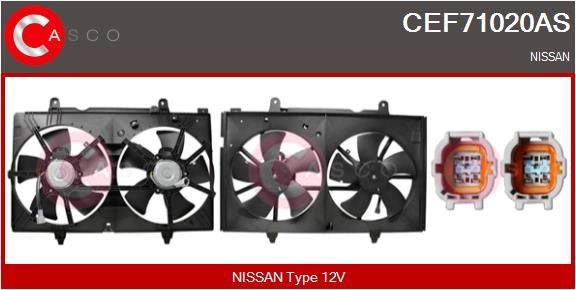 CASCO Elektrische motor, radiateurventilator CEF71020AS CASCO CEF71020AS Elektrische motor, radiateurventilator SEAT IBIZA originele