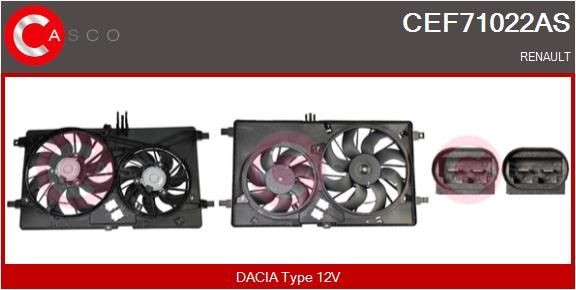 CASCO Moteur électrique, ventilateur pour radiateurs CEF71022AS CASCO CEF71022AS Moteur électrique, ventilateur pour radiateurs 18 Van d'origine prix