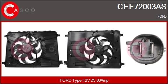 CASCO Μοτέρ, βεντιλατέρ ψυγείου CEF72003AS CASCO CEF72003AS Μοτέρ, βεντιλατέρ ψυγείου Transit Mk6 Φορτηγό πλατφόρμα / Σασσί (V347, V348) γνήσια τιμες