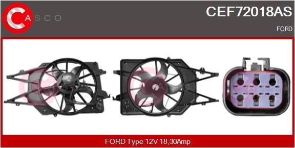CASCO Elettromotore, Ventola radiatore CEF72018AS CASCO CEF72018AS Elettromotore, ventola radiatore Ford Focus SW 2 series prezzo
