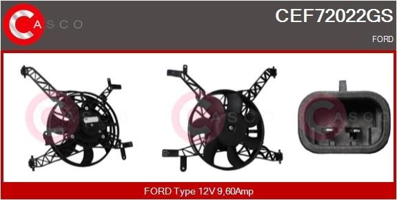 CASCO Elettromotore, Ventola radiatore CEF72022GS CEF72022GS costo Elettromotore, ventola radiatore FORD FOCUS CASCO