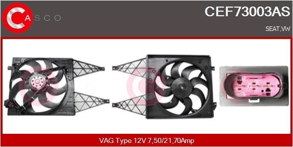 CASCO Kjølevite, radiator CEF73003AS CASCO CEF73003AS Elektromotor, radiator ventilator Seat Leon 5f pris