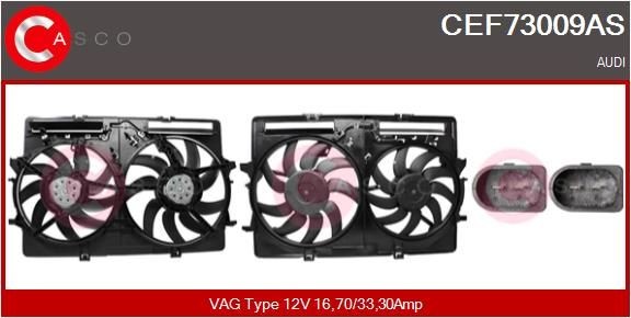 CASCO Moteur électrique, ventilateur pour radiateurs CEF73009AS Moteur électrique, ventilateur pour radiateurs CASCO X-TRAIL CEF73009AS pas cher