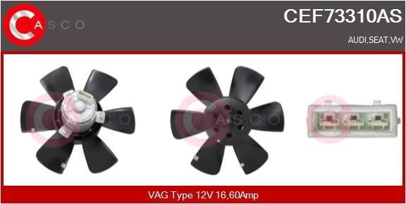 CASCO Koelventilator CEF73310AS CASCO CEF73310AS Motor ventilator Audi 100 C4 prijs