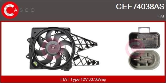 CASCO Μοτέρ, βεντιλατέρ ψυγείου CEF74038AS CASCO CEF74038AS Μοτέρ, βεντιλατέρ ψυγείου Mazda 6 GG Sedan τιμες