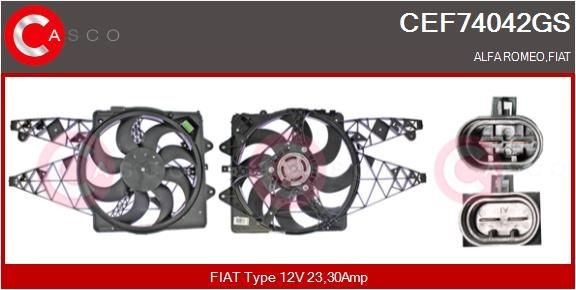 CASCO Elettromotore, Ventola radiatore CEF74042GS CASCO CEF74042GS Elettromotore, ventola radiatore Alfa Romeo 159 939 originale prezzo