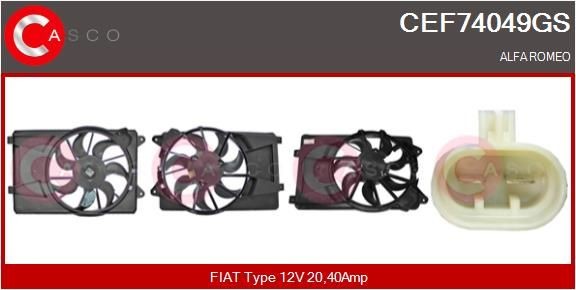 CASCO Elettromotore, Ventola radiatore CEF74049GS CASCO CEF74049GS costo Elettromotore, ventola radiatore Alfa Romeo 159 939 originale