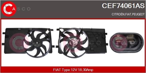 CASCO Elektrische motor, radiateurventilator CEF74061AS CASCO CEF74061AS Elektrische motor, radiateurventilator Сitroën ZX N2 originele prijs