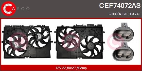 CASCO Kjølevite, radiator CEF74072AS CASCO CEF74072AS Elektromotor, radiator ventilator Fiat Ducato 290 billige