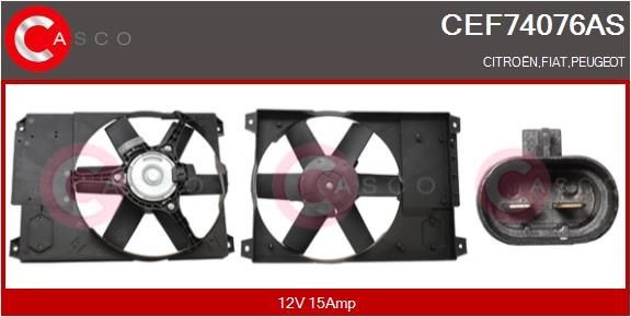 CASCO Kjølevite, radiator CEF74076AS CEF74076AS CASCO Elektromotor, radiator ventilator Peugeot billige