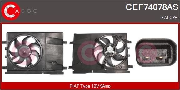 CASCO Elettromotore, Ventola radiatore CEF74078AS CASCO CEF74078AS Elettromotore, ventola radiatore Renault TWINGO originali