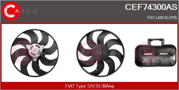 CASCO Ventola radiatore CEF74300AS CASCO CEF74300AS Ventola intercooler Delta I (831) prezzo