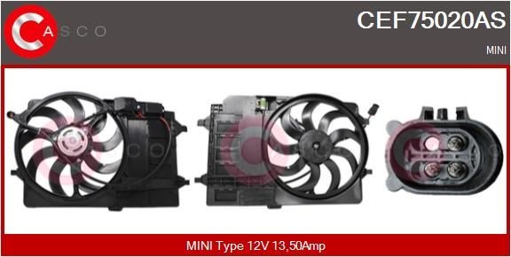 CASCO Elektrische motor, radiateurventilator CEF75020AS CASCO CEF75020AS originele Elektrische motor, radiateurventilator Saab 900 Combi kosten