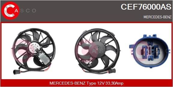 CASCO Elettromotore, Ventola radiatore CEF76000AS CASCO CEF76000AS Elettromotore, ventola radiatore Opel KADETT originali