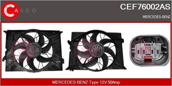 CASCO Elektrische motor, radiateurventilator CEF76002AS Mercedes-Benz CLA Elektrische motor, radiateurventilator CASCO CEF76002AS