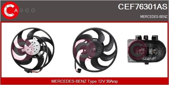 CASCO Motoventilateur CEF76301AS Chevrolet AVEO Ventilateur de moteur CASCO CEF76301AS