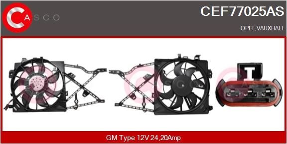 CASCO Elektrische motor, radiateurventilator CEF77025AS CASCO CEF77025AS Elektrische motor, radiateurventilator Royale Sedan prijs