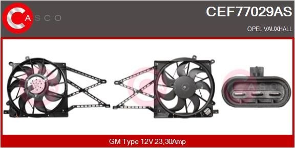 CASCO Elettromotore, Ventola radiatore CEF77029AS CASCO CEF77029AS Elettromotore, ventola radiatore Opel Kadett E Caravan originale prezzo