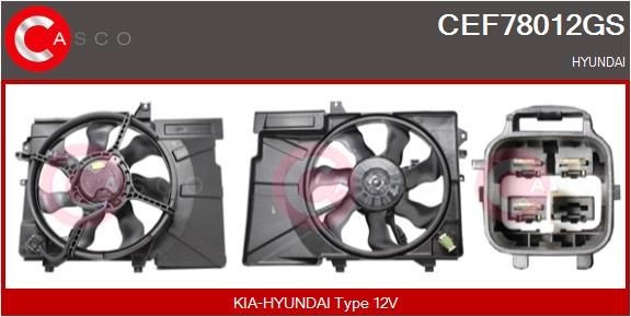 CASCO Elektrische motor, radiateurventilator CEF78012GS CASCO CEF78012GS Elektrische motor, radiateurventilator Hyundai Coupe gk prijs