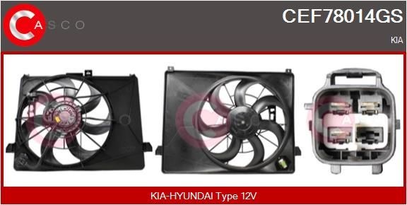 CASCO Elektrische motor, radiateurventilator CEF78014GS CASCO CEF78014GS Elektrische motor, radiateurventilator Kia Rio UB prijs
