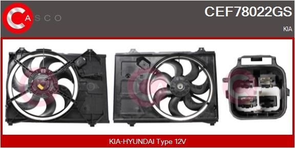 CASCO Electric Motor, radiator fan CEF78022GS CASCO CEF78022GS genuine Kia Rio JB electric motor, radiator fan price