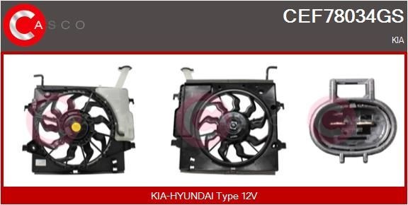CASCO Elektrische motor, radiateurventilator CEF78034GS CASCO CEF78034GS Elektrische motor, radiateurventilator Kia Rio UB prijs