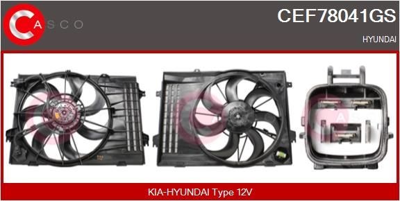 CASCO Elektrische motor, radiateurventilator CEF78041GS CASCO CEF78041GS Elektrische motor, radiateurventilator Hyundai Coupe gk originele prijs