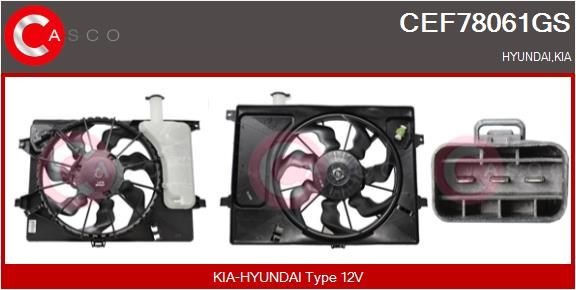 CASCO Elektrische motor, radiateurventilator CEF78061GS CASCO CEF78061GS originele Elektrische motor, radiateurventilator Hyundai Coupe gk kosten