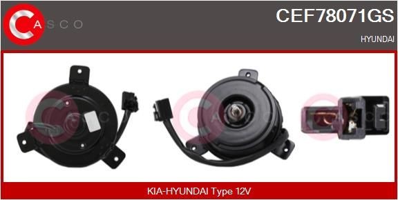 CASCO Elektrische motor, radiateurventilator CEF78071GS CASCO CEF78071GS Elektrische motor, radiateurventilator Hyundai Coupe gk aan een voordelige prijs