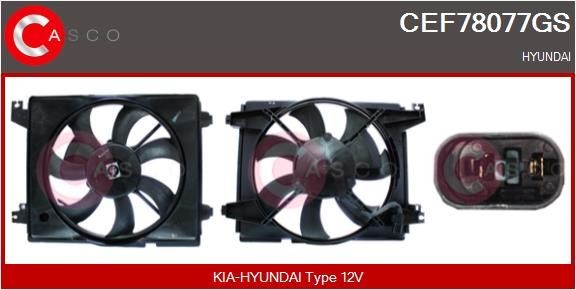 CASCO Μοτέρ, βεντιλατέρ ψυγείου CEF78077GS CEF78077GS Μοτέρ, βεντιλατέρ ψυγείου HYUNDAI KONA CASCO