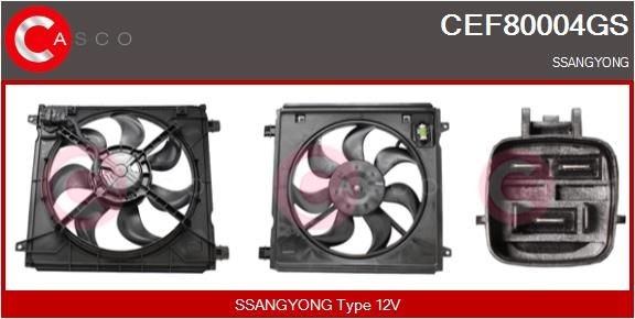 CASCO Elektrische motor, radiateurventilator CEF80004GS CASCO CEF80004GS Elektrische motor, radiateurventilator Ssangyong XLV SUV aan een voordelige prijs