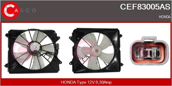 CASCO Elettromotore, Ventola radiatore CEF83005AS CASCO CEF83005AS costo Elettromotore, ventola radiatore HONDA Civic X Hatchback (FC,FK) originale