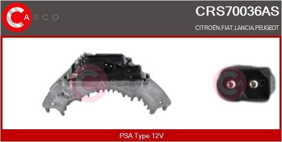 CASCO Résistance, pulseur d'air habitacle CRS70036AS CRS70036AS Resistance pulseur d'air CASCO CITROЁN DS3