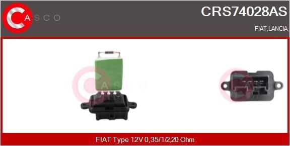 Fläktmotstånd CASCO CRS74028AS CASCO CRS74028AS Motstånd kupefläkt FIAT BRAVO 2025