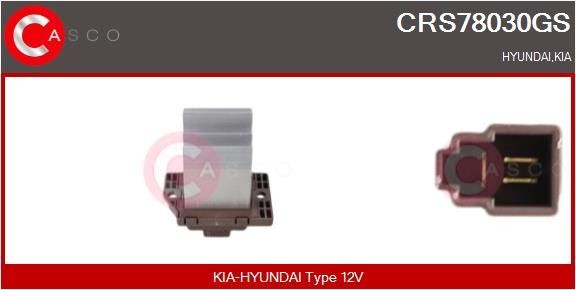 CASCO Modstand, kabineventilator CRS78030GS CRS78030GS Blæsermodstand CASCO KIA RIO